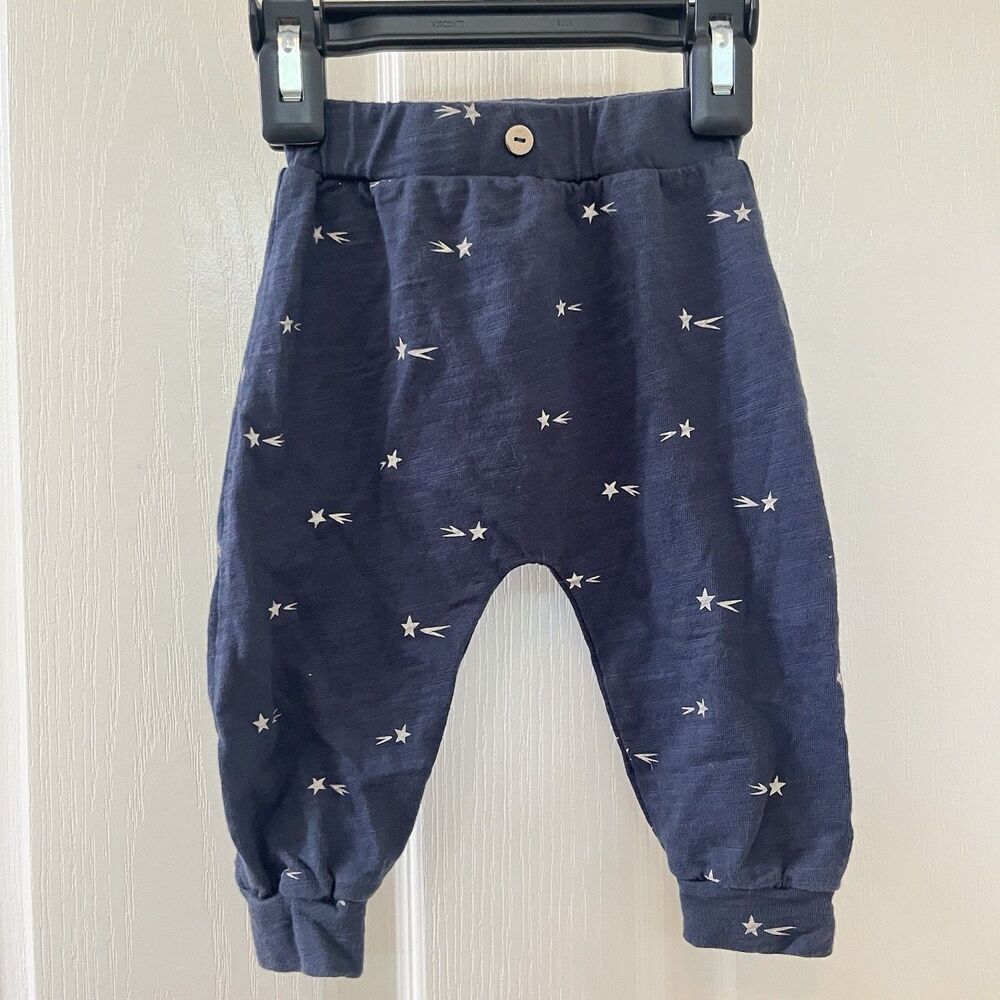 Rylee & Cru Shooting Star Print Slouch Pants Navy Baby Boys Size 3-6 Months